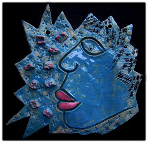 face ceramic sculpture