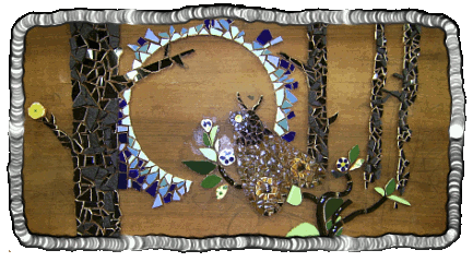 Jess's mosaic under construction