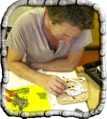 Peter beginning his Yin&Yen daulphins symbol
