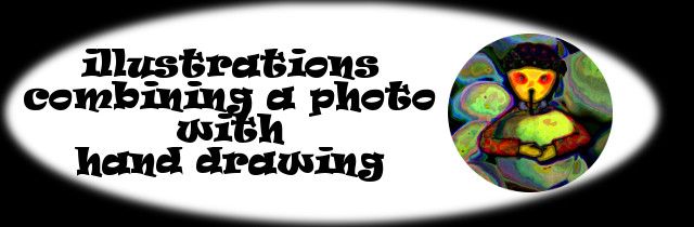 introduction to illustrations, combining a photo with hand drawing