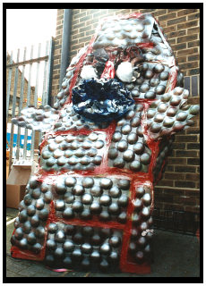 sculpture for Ridley road market's display