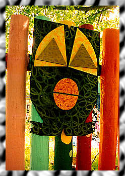 Section of outdoor text display