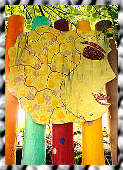 Section of outdoor text display