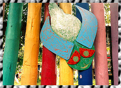 Section of outdoor text display