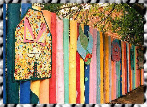 Section of outdoor text display