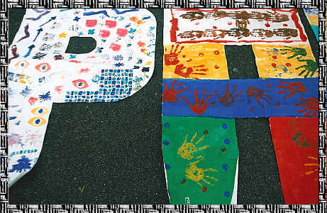 practising painting and designs on paper